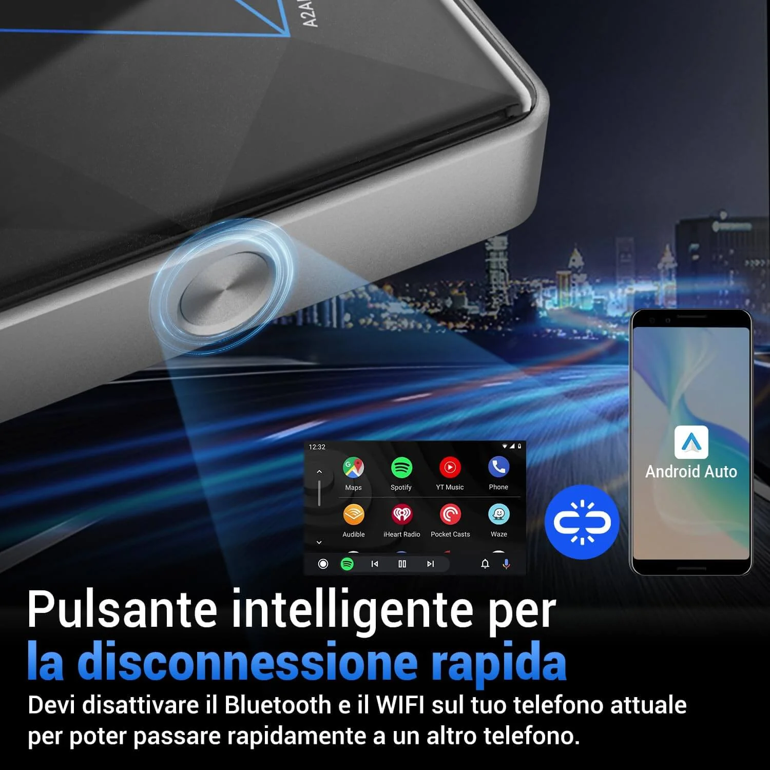 OTTOCAST®A2Air Pro Adattatore Android Auto Wireless - Image 5
