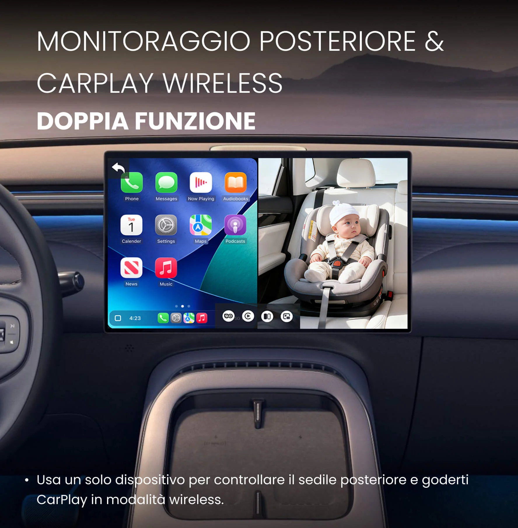 OTTOCAST® Cabin Care Adattatore CarPlay Wireless con Monitoraggio - Image 3