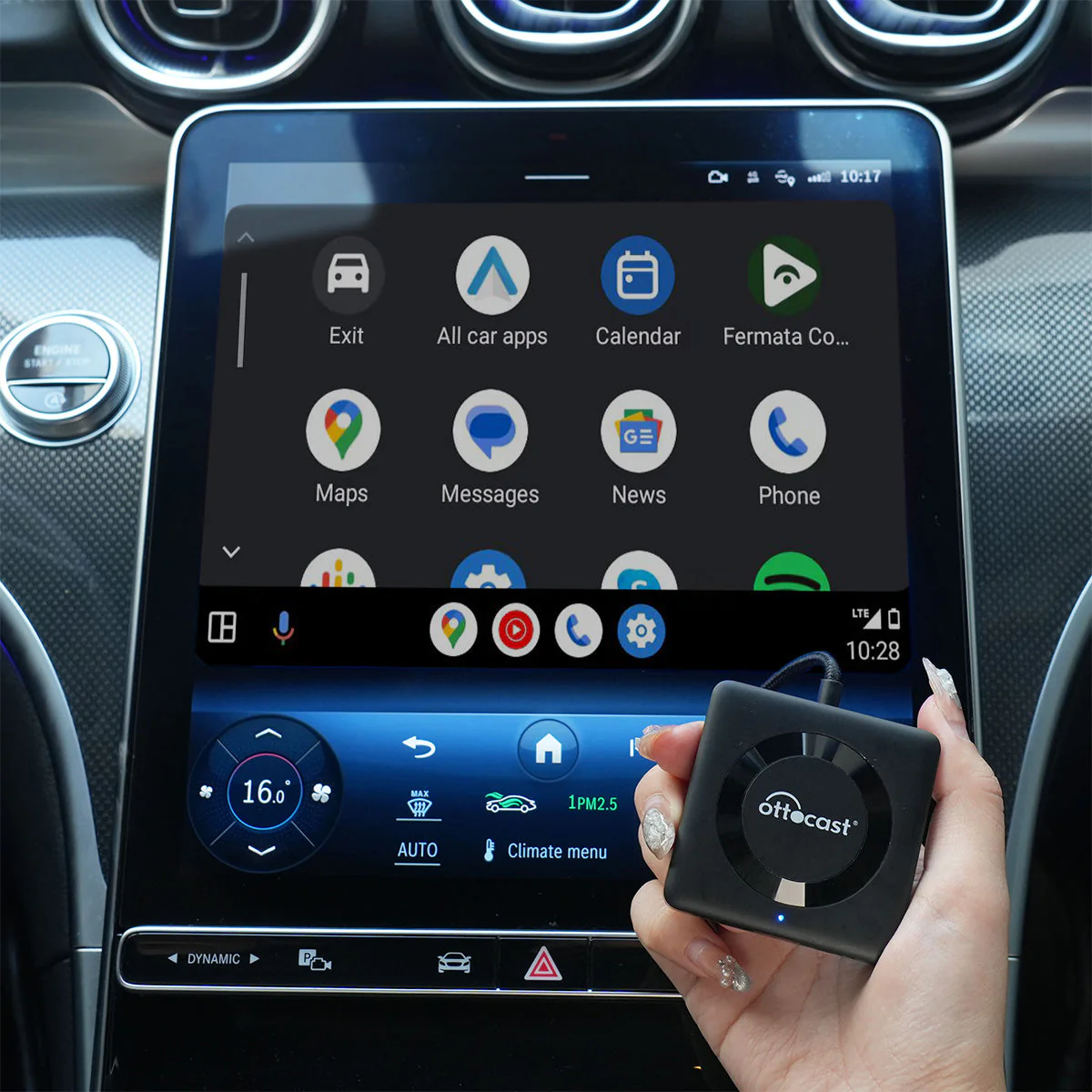 OTTOCAST®Car TV Mate Max IV Universale: CarPlay Wireless e Android Auto con contenuti multimediali HDMI - Image 4