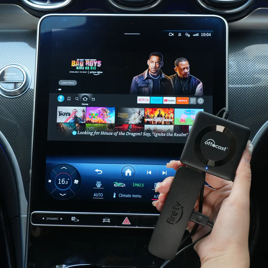 Ottocast® Car TV Mate Pro | Streaming HDMI + Fire TV Stick + Mirroring dello Schermo & Adattatore Wireless CarPlay Android Auto - Image 10