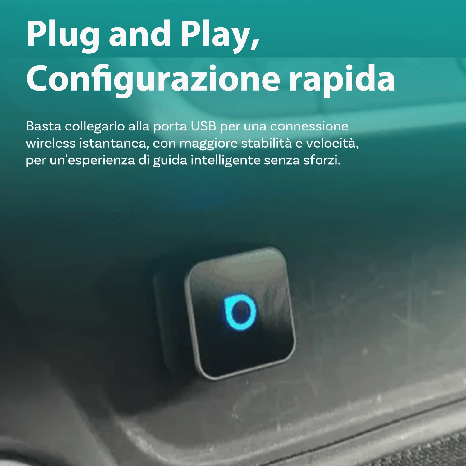 Ottocast® Mini Cube 3.0 Adattatore Wireless per CarPlay e Android Auto - Image 10