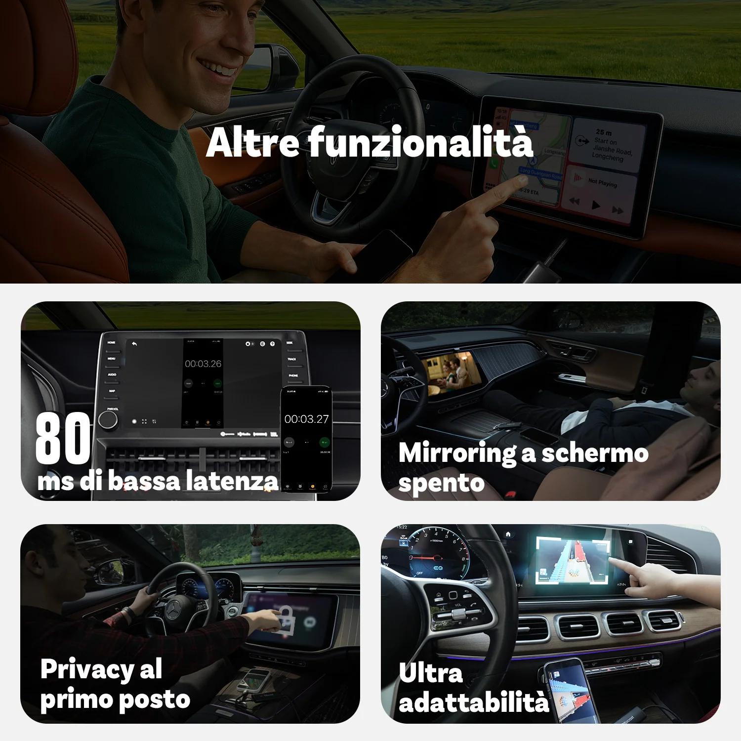 Ottocast® Mirror Touch Adattatore Wireless CarPlay - Image 9