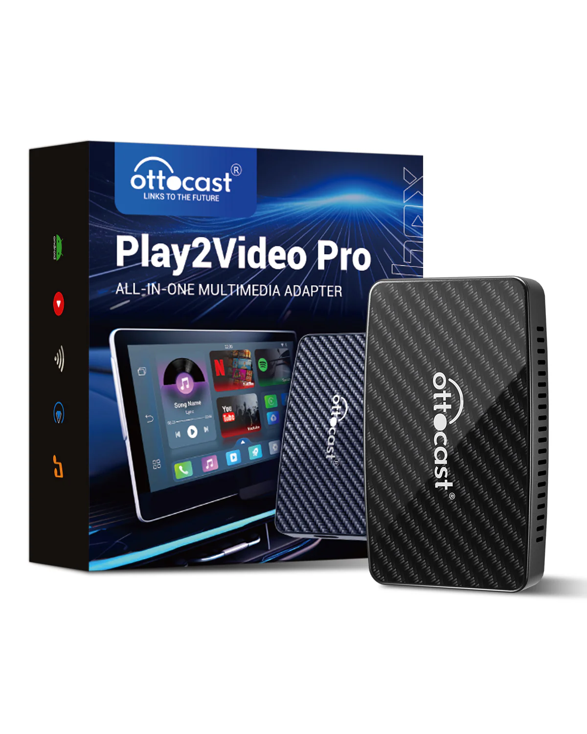 OTTOCAST® Play2Video Pro Adattatore 3 in 1 con YouTube e Netflix - Image 12