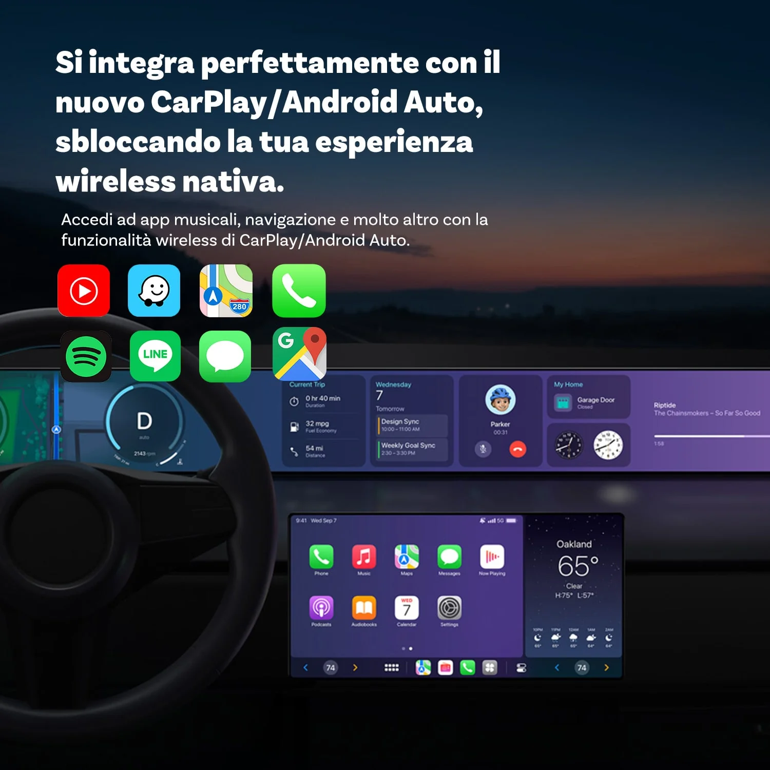 OTTOCAST®2025 Mini Adattatore Wireless CarPlay/Android Auto - Image 7